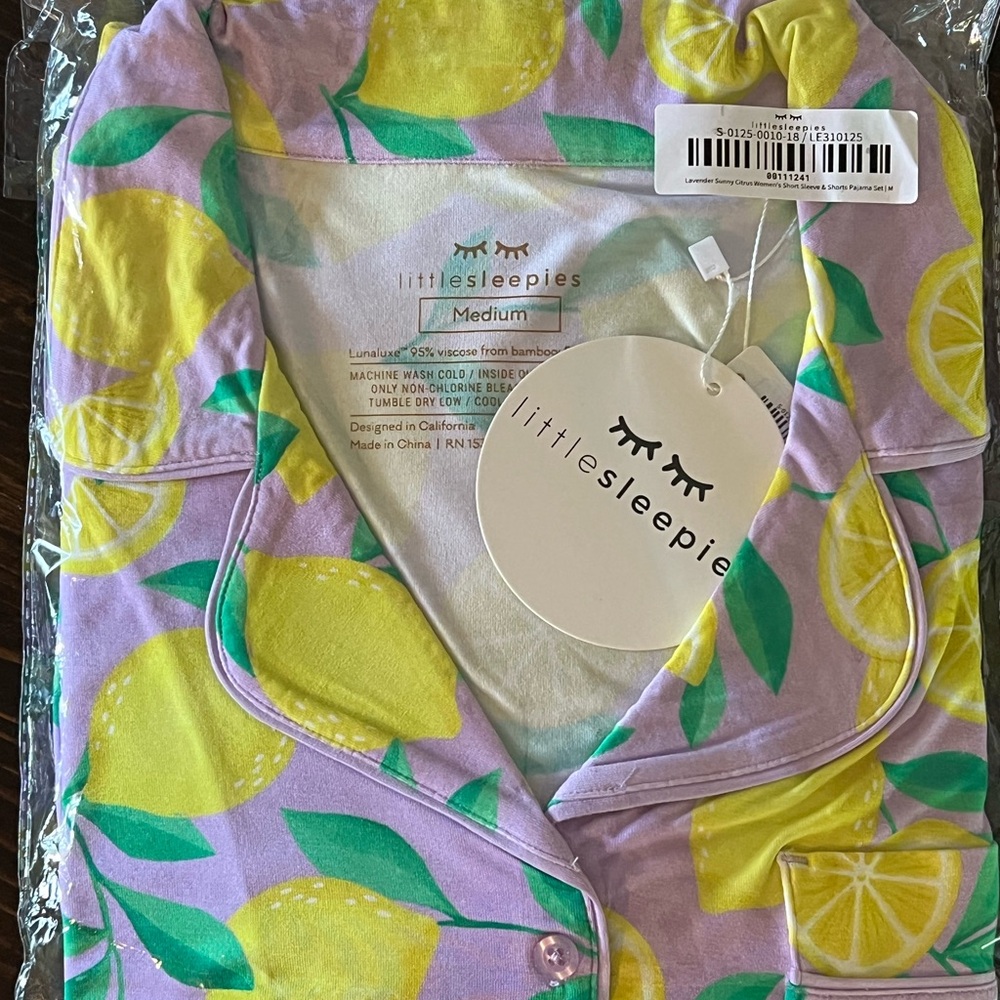 Little Sleepies Lemon and Leaf Pajama Set
